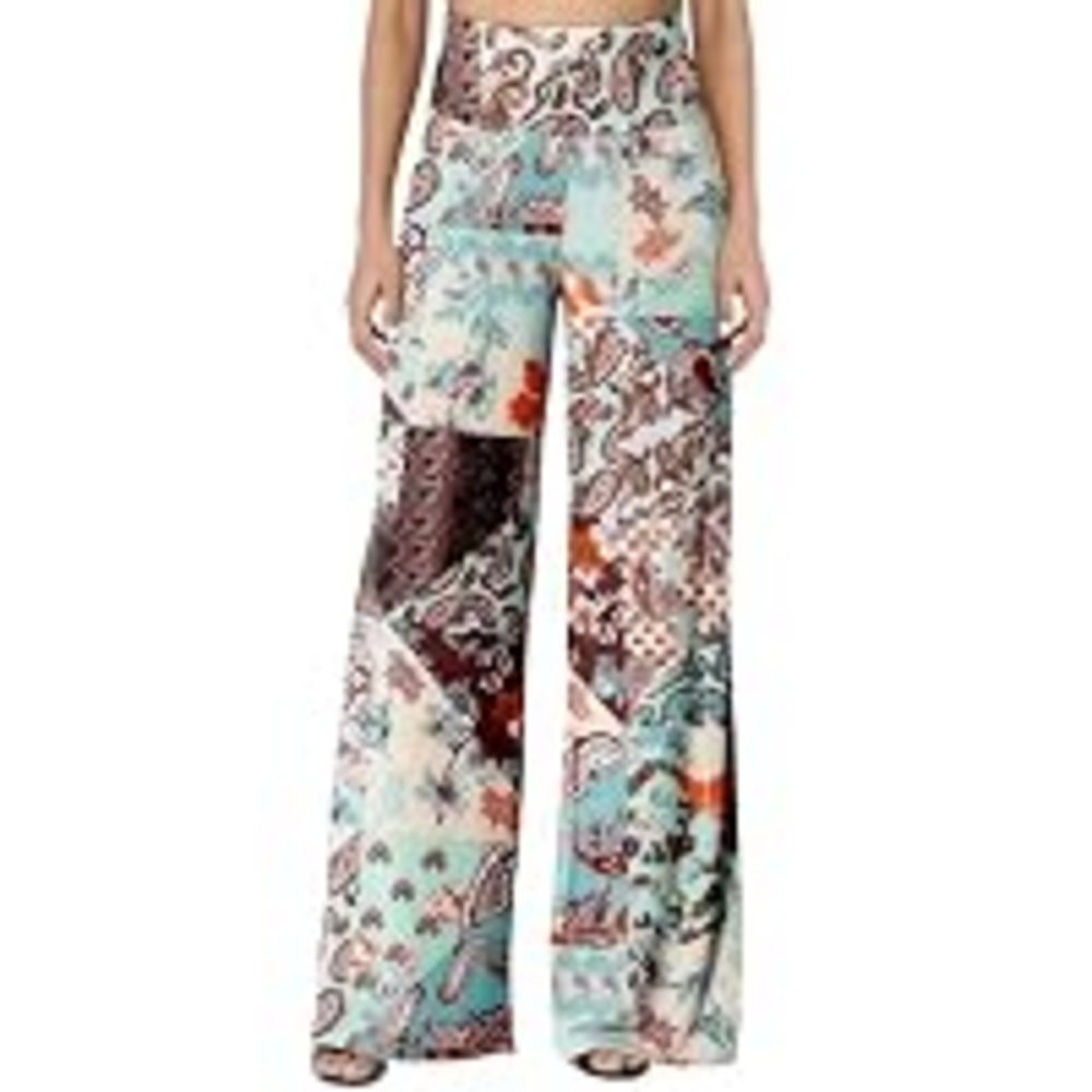 JCZ Women's Palazzo Lounge Pants Stretchy Wide Leg Casual Pants Comfy High Waist - Picture 5 of 6